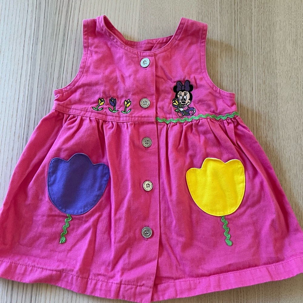 Disney Vintage. 12M pink dress.